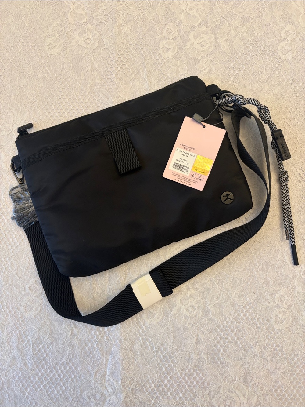 NWT Danskin Zora Black Crossbody Shoulder Bag